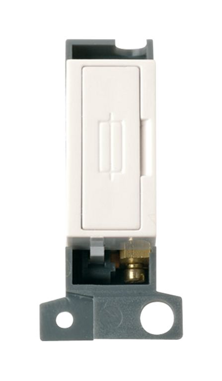 Click Minigrid 13A Fused Connection Module Polar White