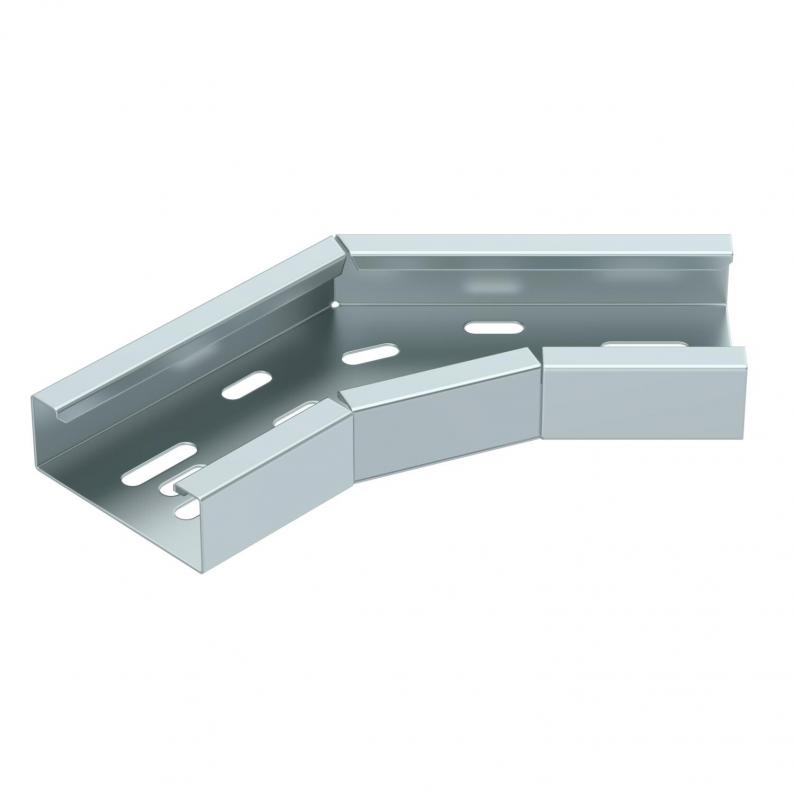 Trench Medium Duty 75mm 45° Flat Bend 25mm Return Flange - Pre Galvanised