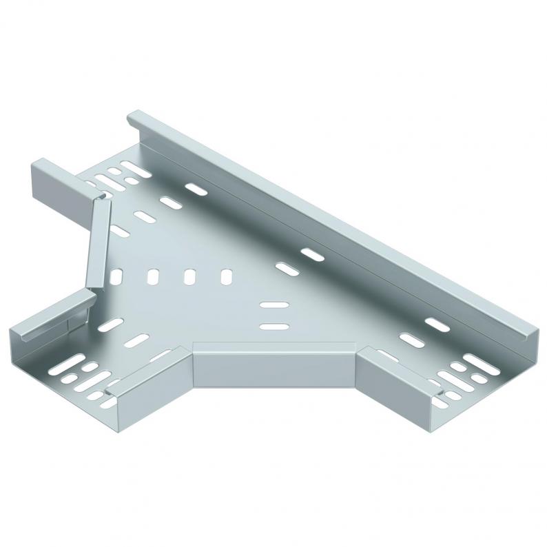 Trench Medium Duty 100mm Flat Tee 25mm Return Flange - Pre Galvanised