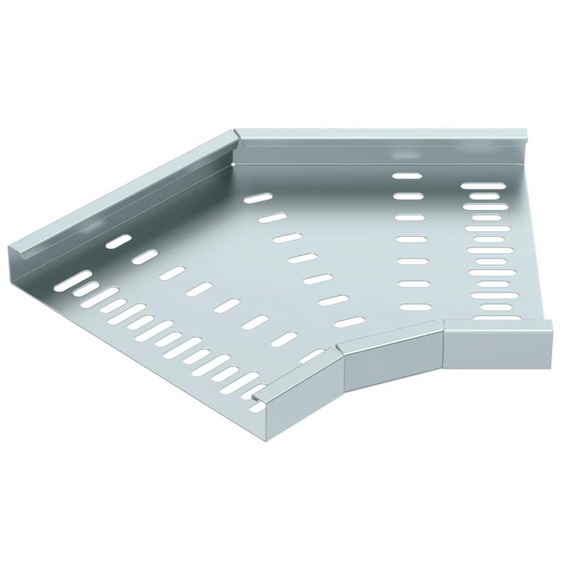 Trench Medium Duty 225mm 45° Flat Bend 25mm Return Flange - Pre Galvanised