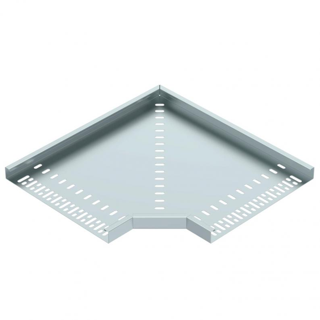 Trench Medium Duty 300mm Flat Bend 25mm Return Flange - Pre Galvanised