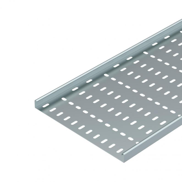 Trench Medium Duty 300mm Cable Tray 25mm Return Flange - Pre Galvanised (3m Length)