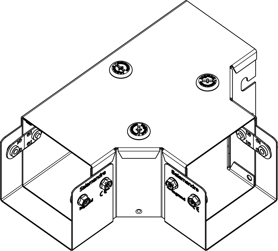 Legrand 75 x 75mm IP4X Top Lid Tee IP4X - Pre Galvanised