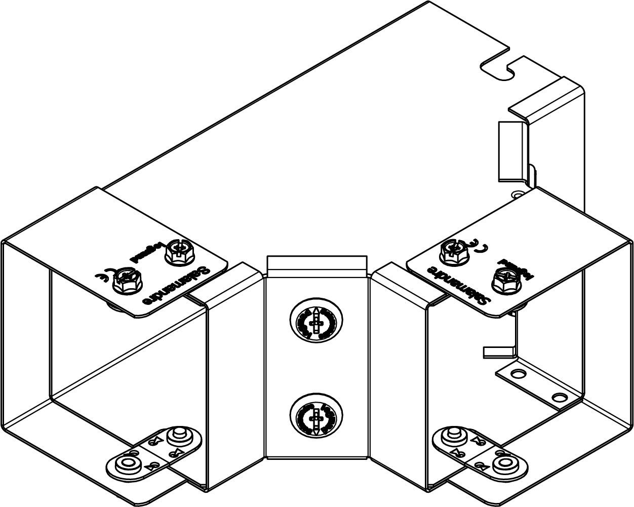 Legrand 75 x 75mm IP4X Internal Lid Tee - Pre Galvanised