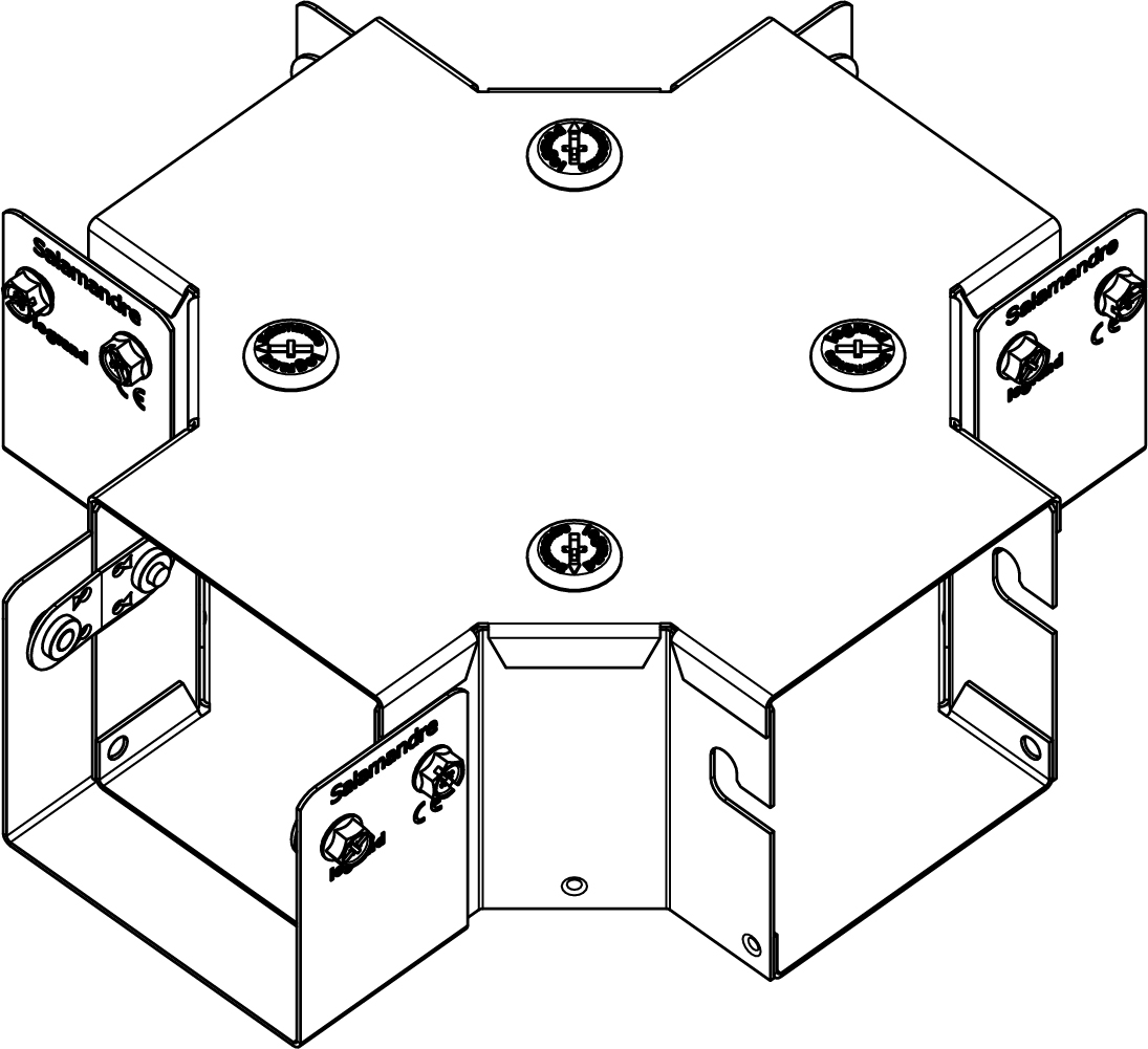 Legrand 100 x 50mm IP4X 4 Way Intersection - Pre Galvanised