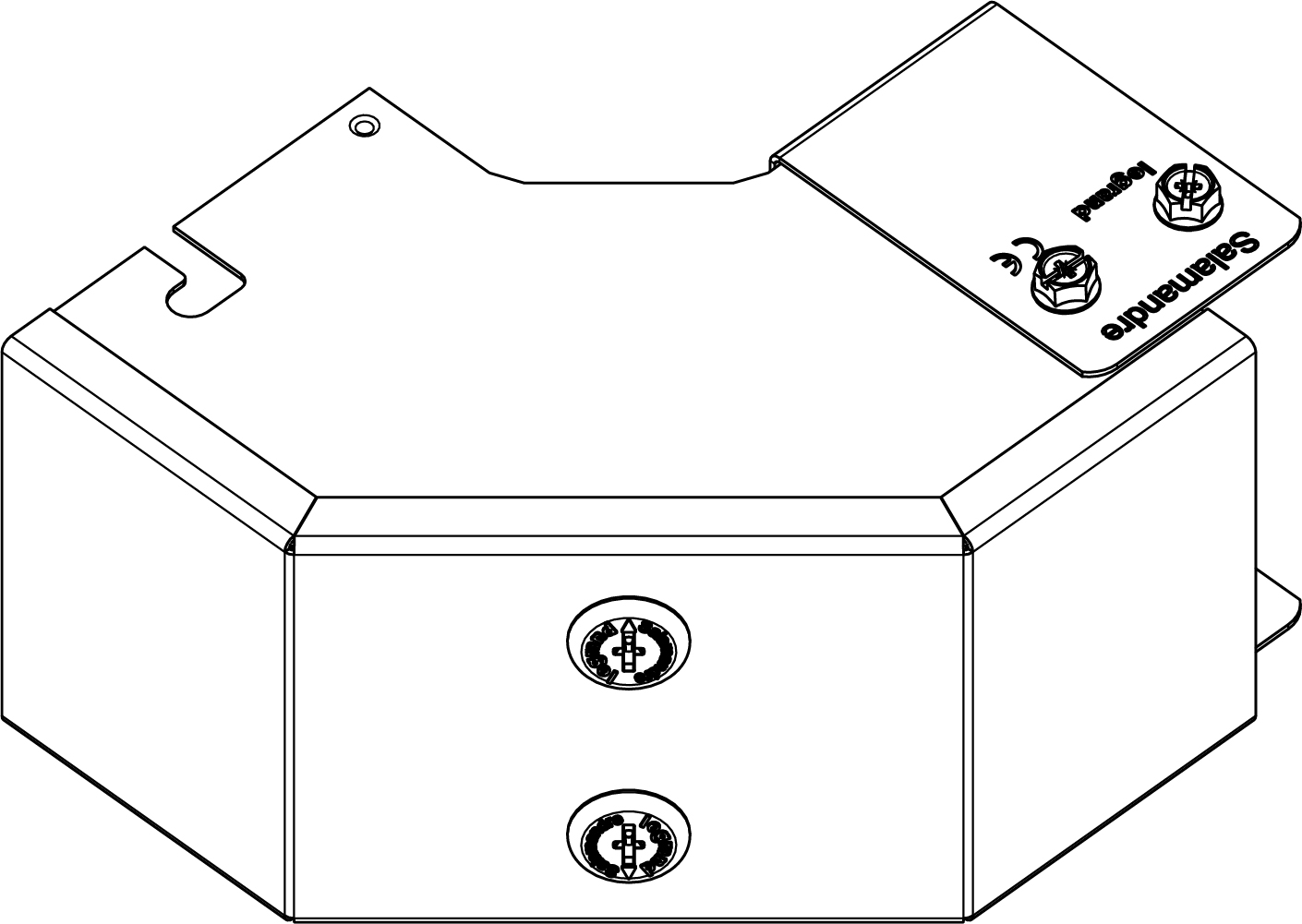 Legrand 100 x 50mm IP4X 2 Compartment 90° External Lid Bend - Pre Galvanised