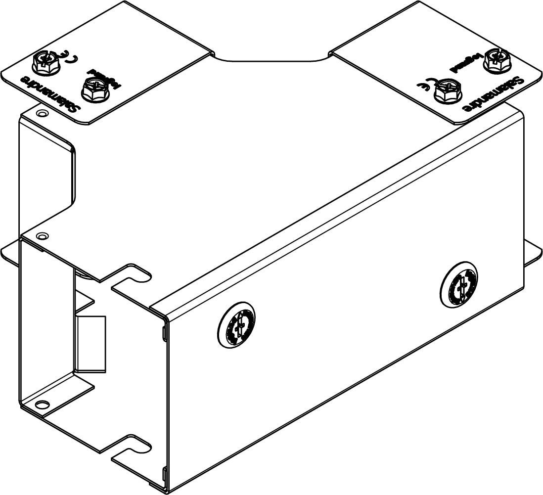 Legrand 100 x 50mm IP4X 2 Compartment External Lid Tee - Pre Galvanised