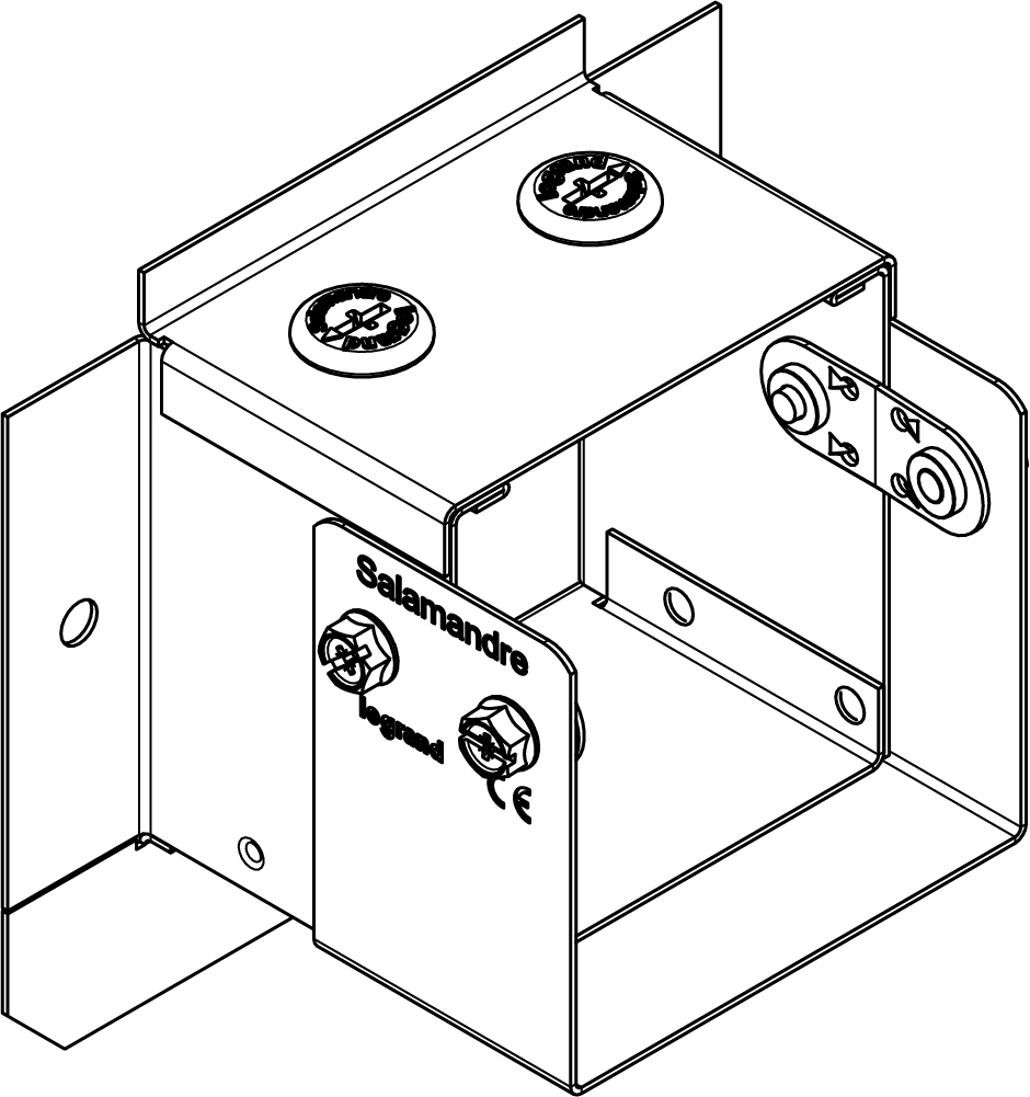 Legrand 100 x 50mm IP4X Trunking Outlet Flange - Pre Galvanised