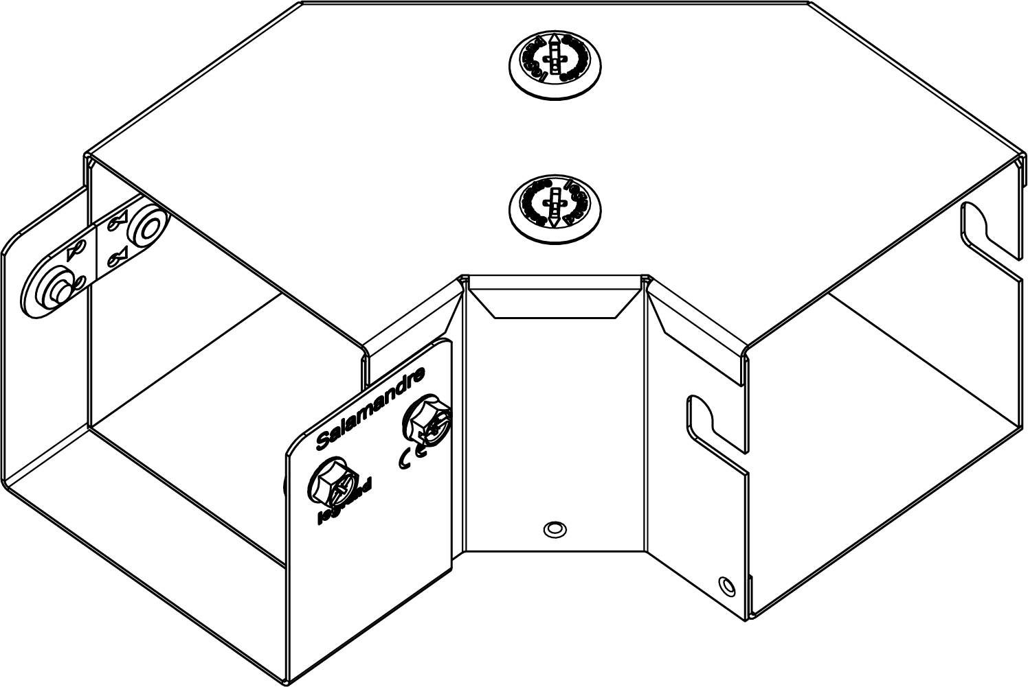 Legrand 150 x 150mm IP4X 90° Top Lid Bend - Pre Galvanised