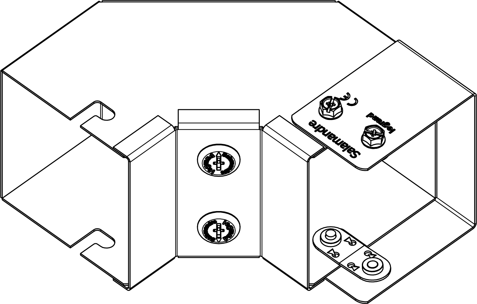 Legrand 150 x 150mm IP4X 90° Internal Lid Bend - Pre Galvanised