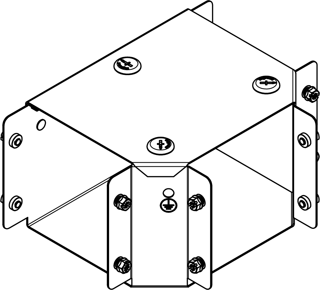Legrand 100 x 50mm IP4X Top Lid Tee IP4X - Pre Galvanised