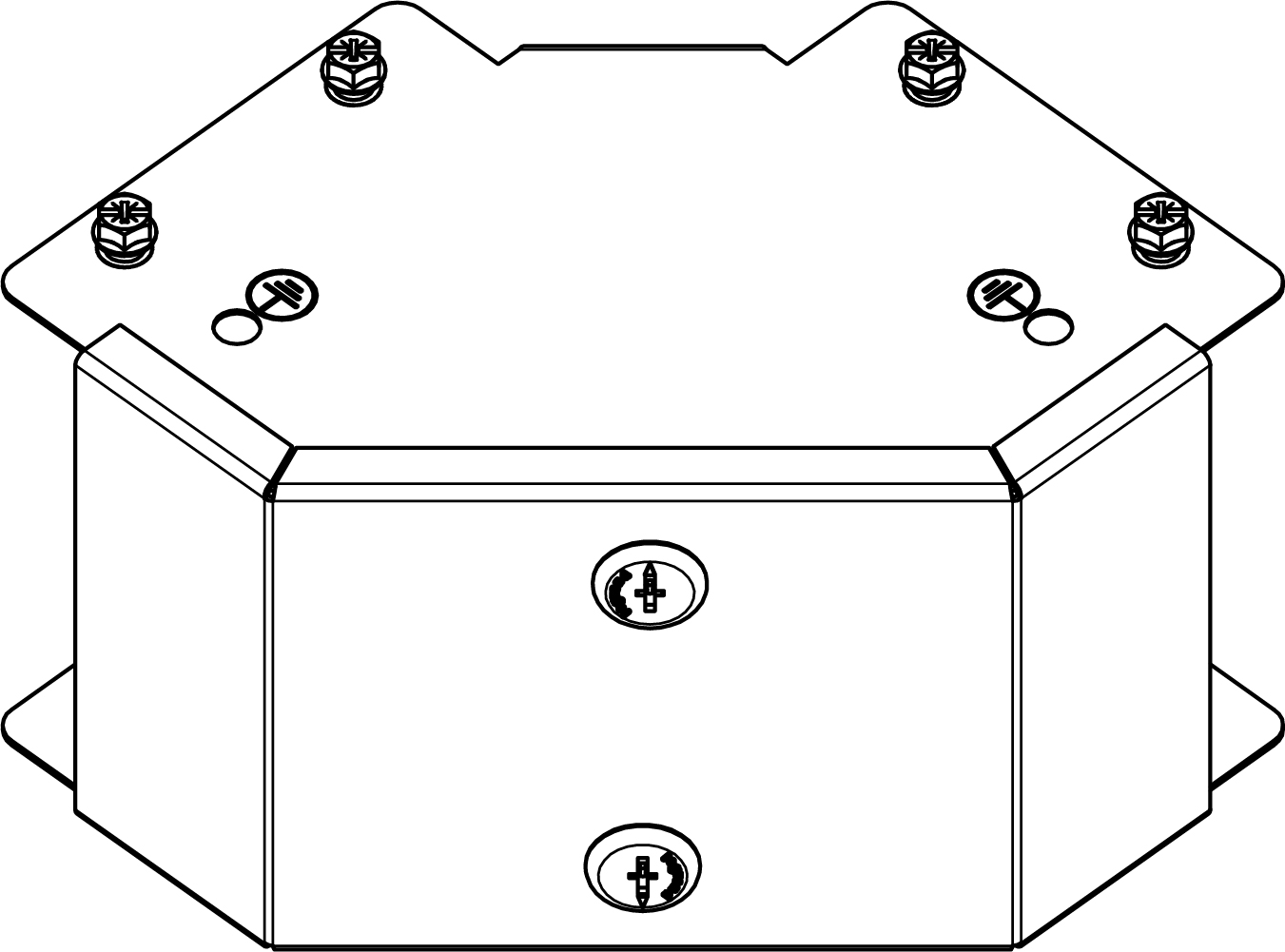 Legrand 100 x 50mm IP4X 2 Compartment 90° External Lid Bend - Pre Galvanised