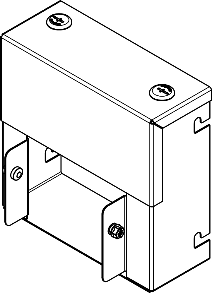 Legrand 150 x 150mm to 100 x 100mm IP4X Trunking Reducer - Pre Galvanised