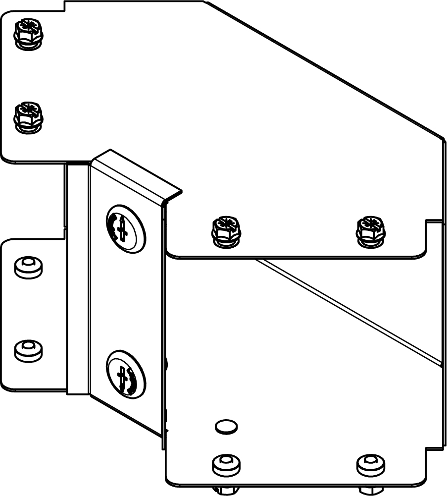 Legrand 150 x 150mm IP4X 90° Internal Lid Bend - Pre Galvanised