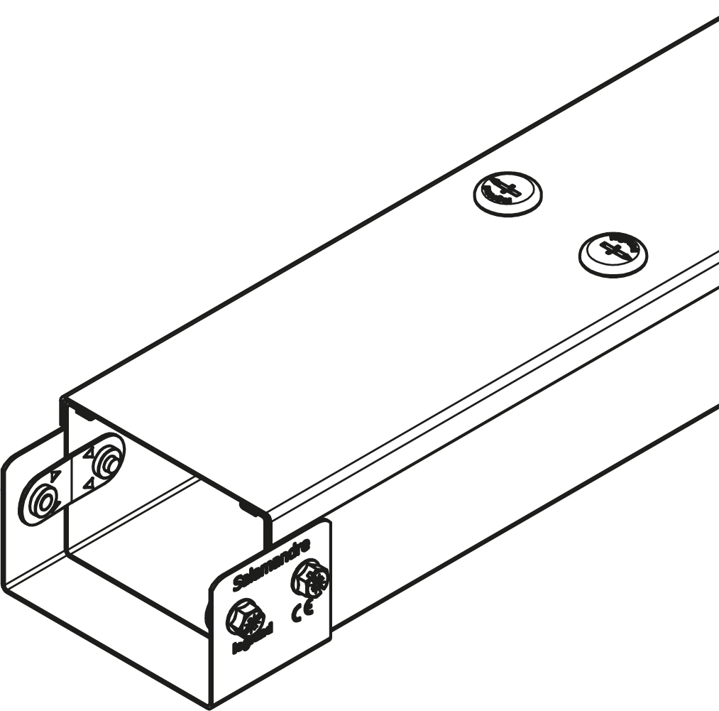 Legrand 225 x 225mm Trunking with Coupler and Lid - Pre Galvanised (3m Length)