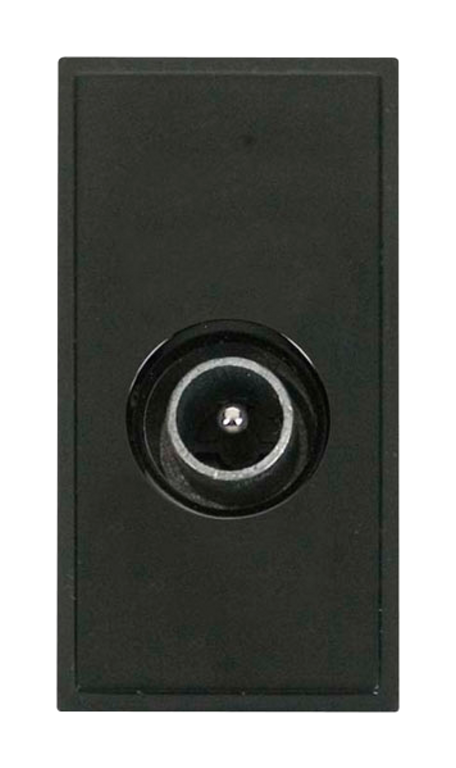 Click New Media 1 Gang Male Coaxial Module Black