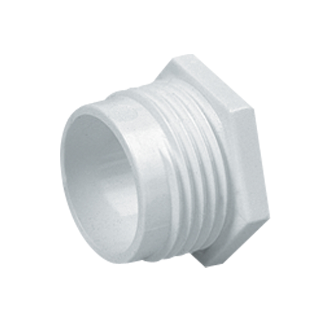 MT 32mm PVC Male Bush White