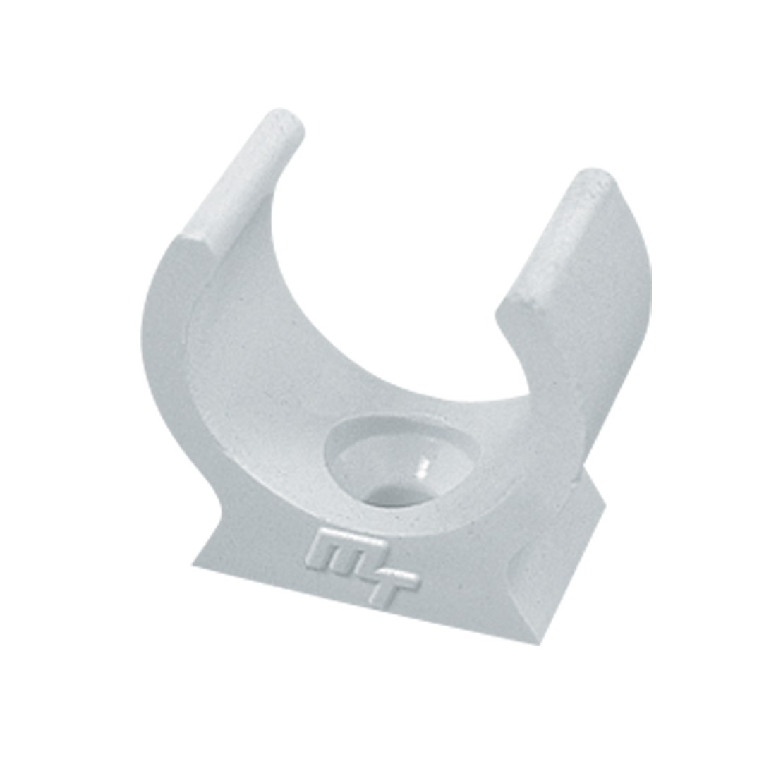 MT 20mm PVC Round U Clip White