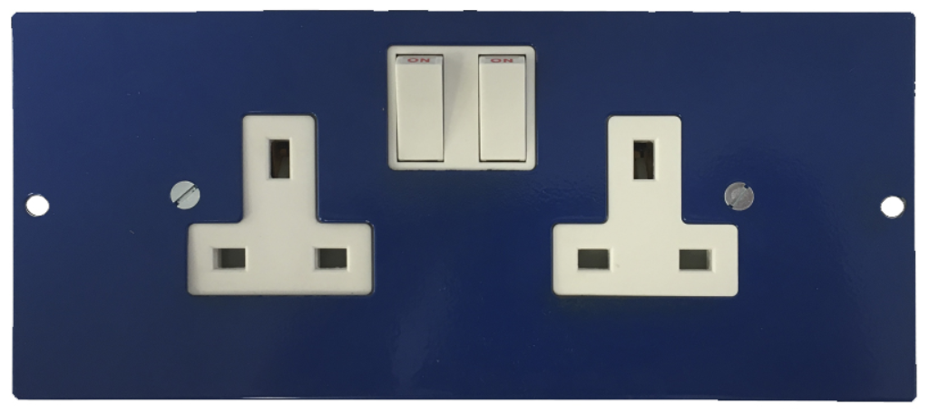 Marco Floor Box 87mm 2 Gang Switched Socket Dual Earth