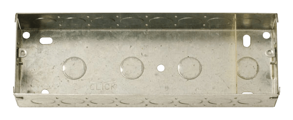 Click New Media 47mm Deep 1 Tier Metal Back Box with Knockouts