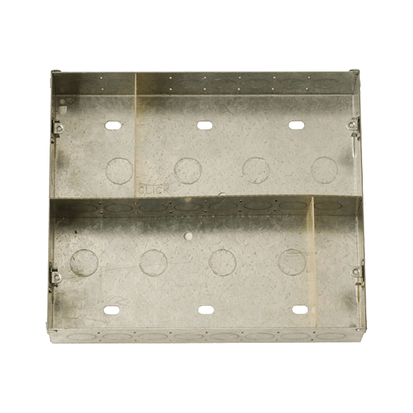 Click New Media 35mm Deep 2 Tier Metal Back Box with Knockouts