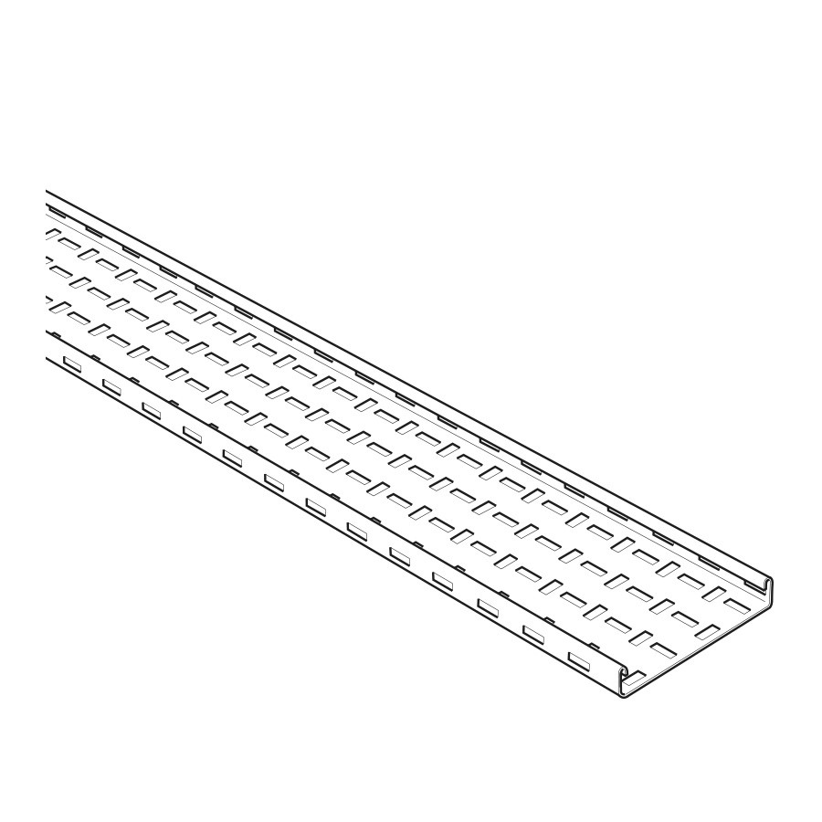 Legrand Medium Duty 75mm Cable Tray Pre Galvanised (3m Length)