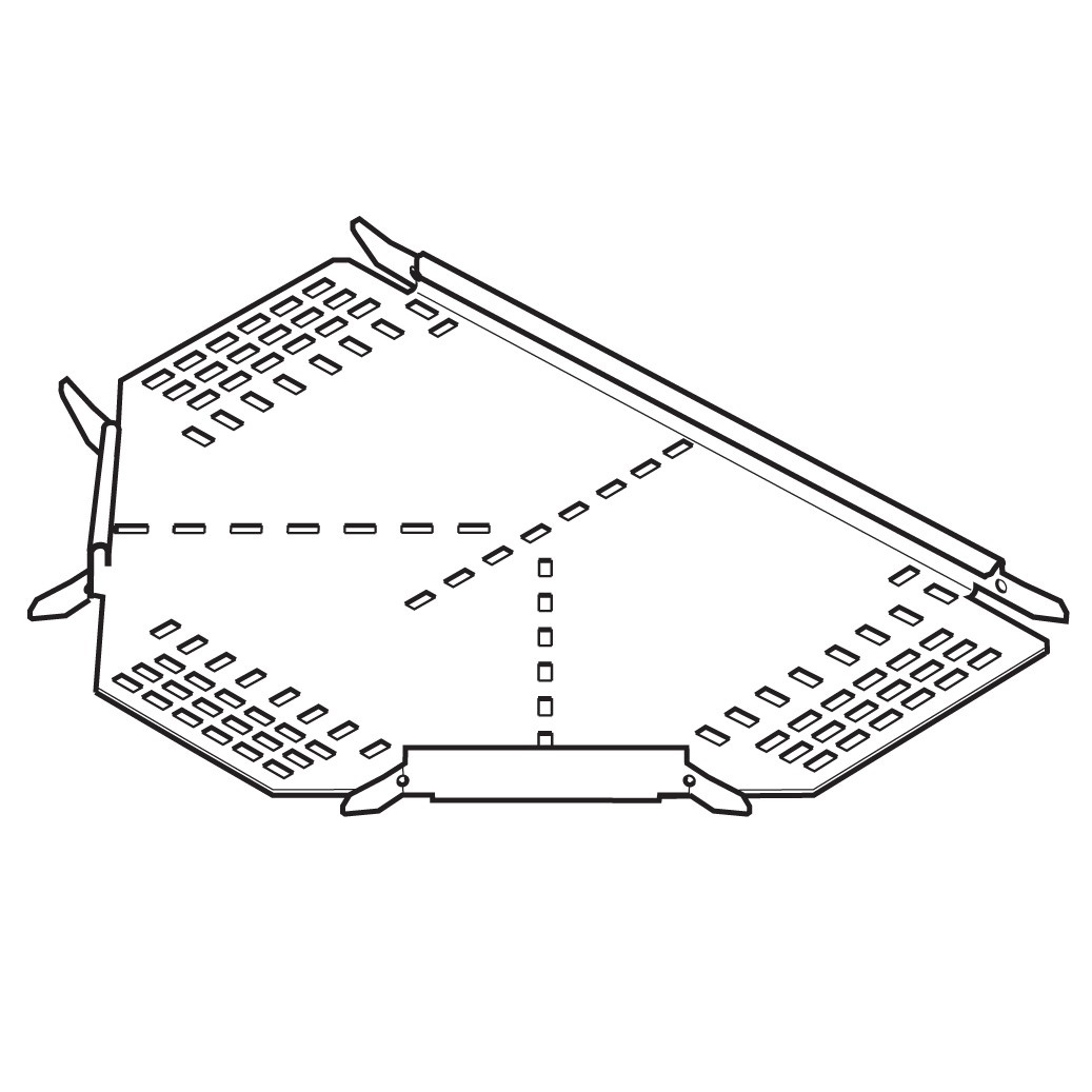 Legrand Medium Duty 150mm Flat Cable Tray Tee Pre Galvanised