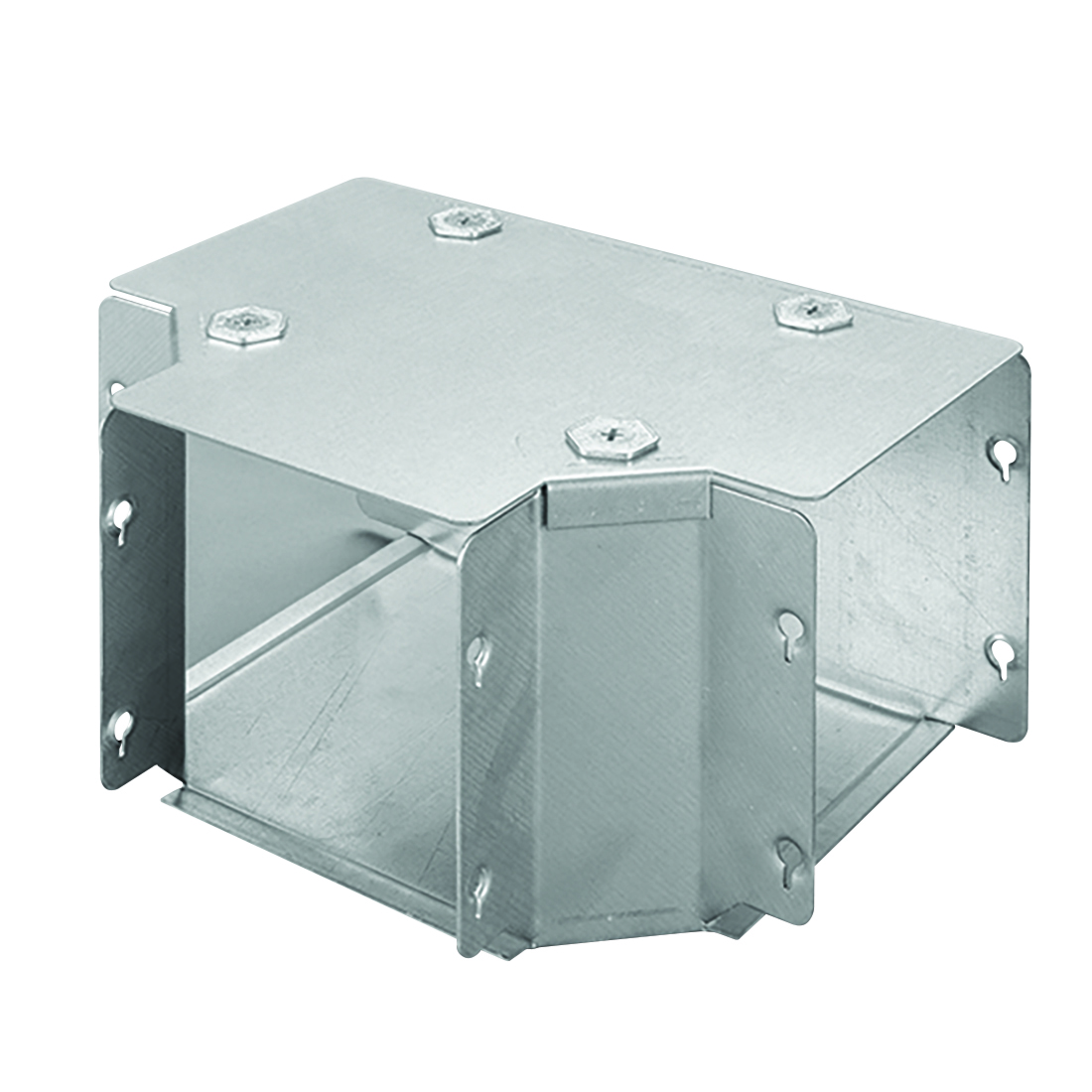 Marshall Tufflex 50 x 50mm 2 Compartment Gusset Top Lid Tee - Pre Galvanised