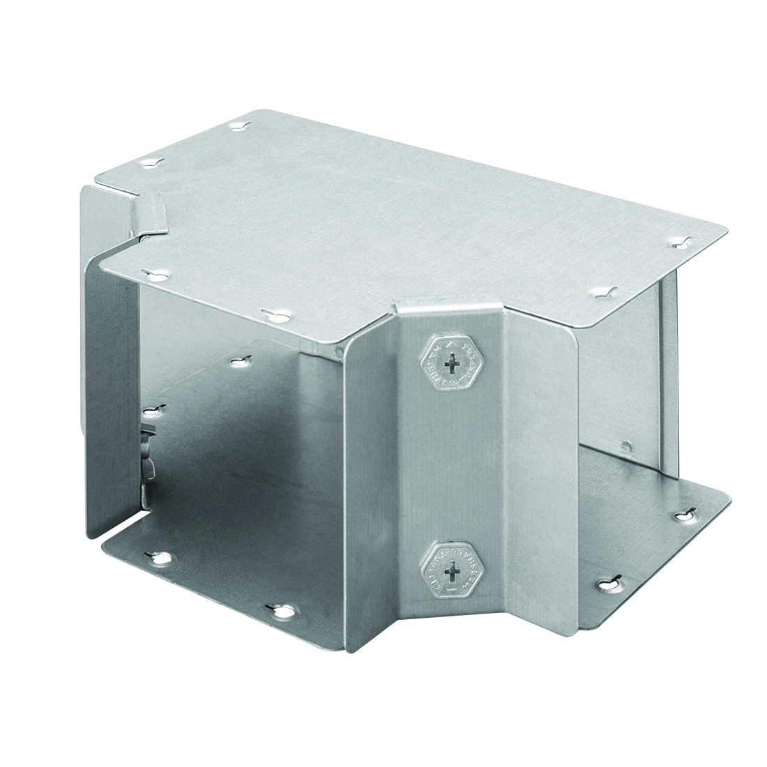 Marshall Tufflex 100 x 100mm 3 Compartment Internal Lid Gusset Tee - Pre Galvanised