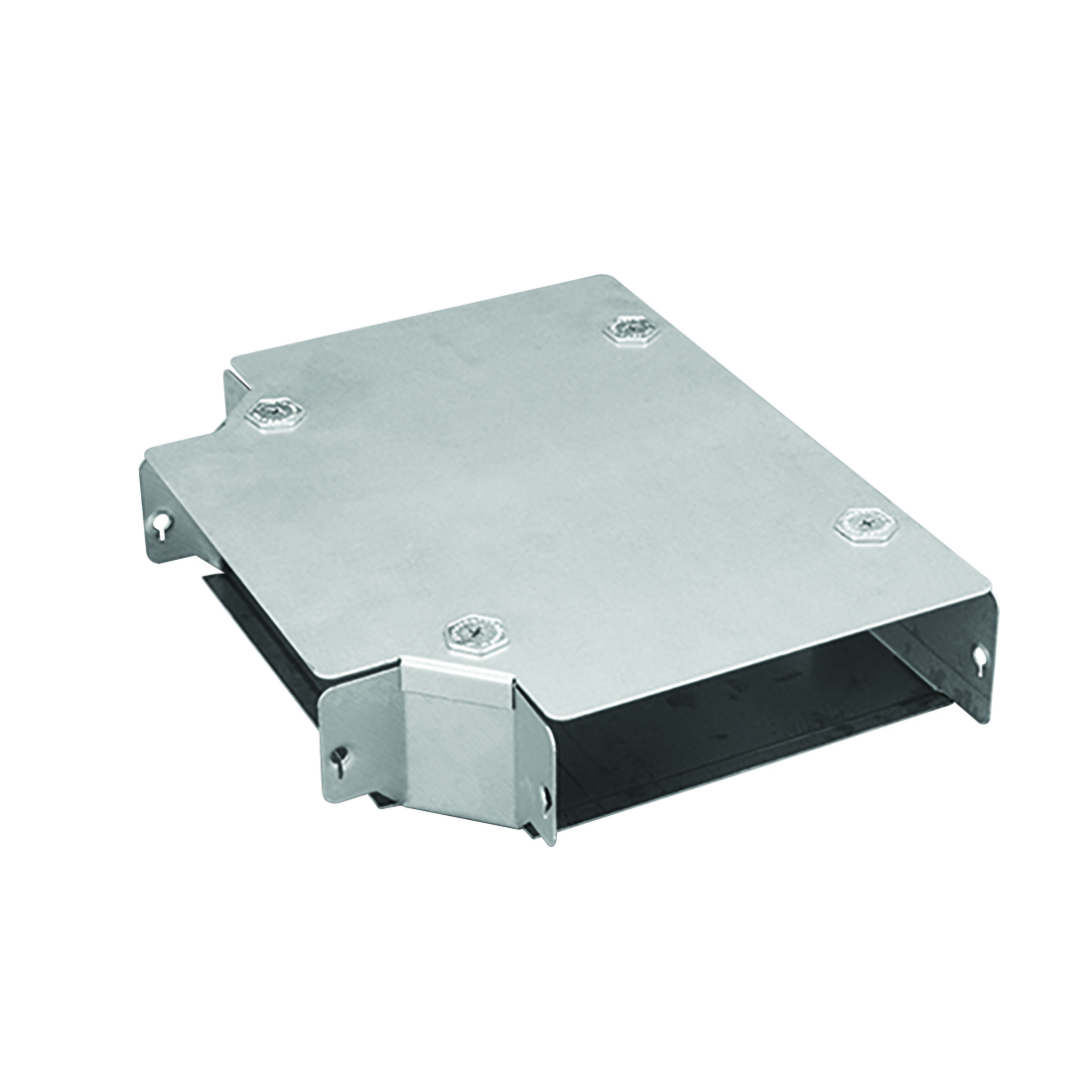 Marshall Tufflex 150 x 100mm 3 Compartment Gusset Top Lid Tee - Pre Galvanised