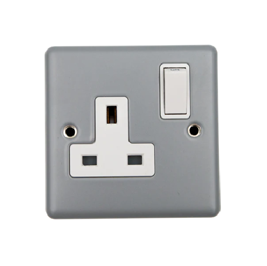 Thrion 1 Gang 13A Single Switched Socket Metal Clad 