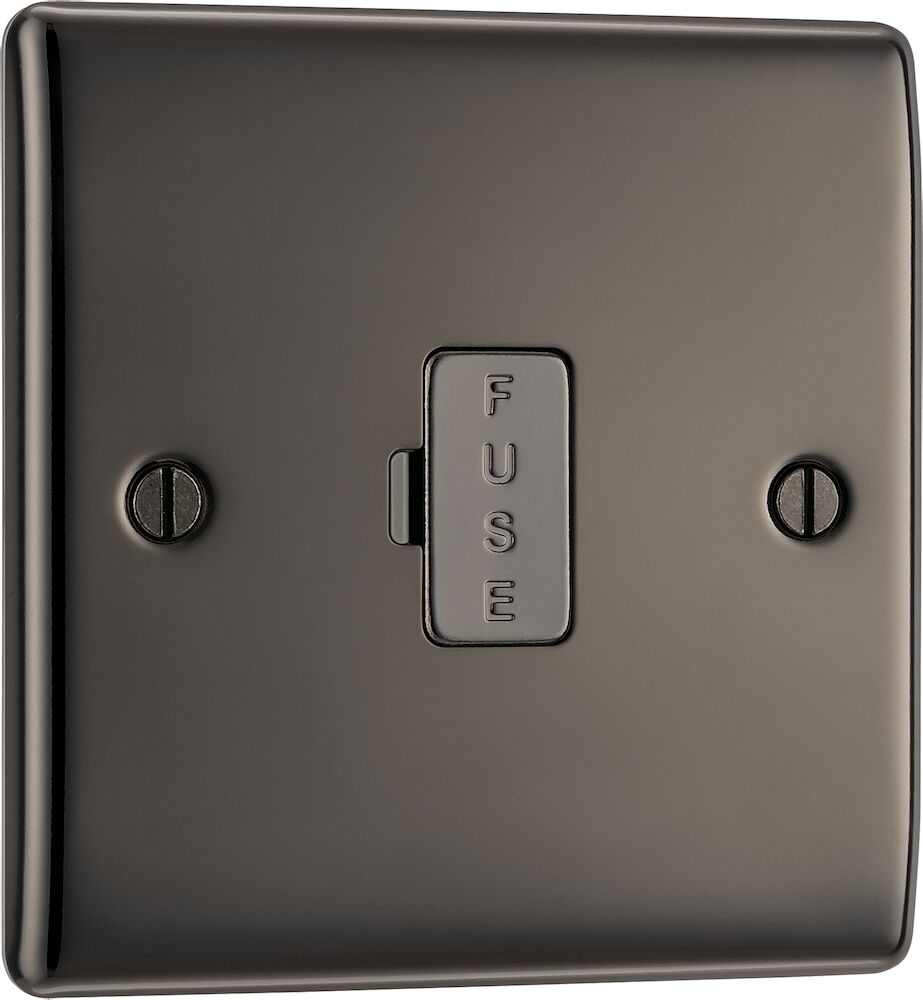 BG Nexus Metal 13A Unswitched Fused Spur Black Nickel