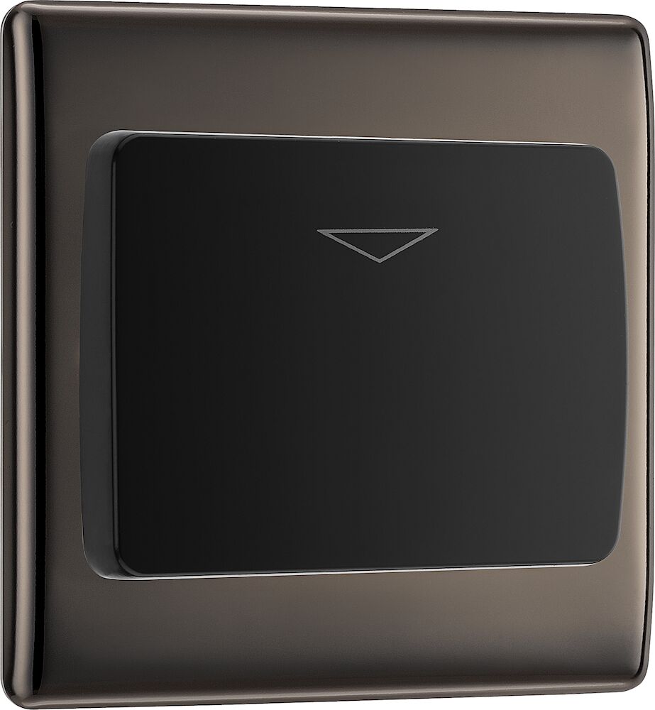BG Nexus Metal 16A Hotel Key Card Switch Black Nickel Black Insert