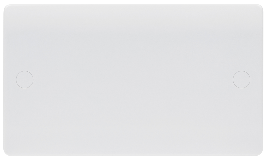 Niglon 2 Gang Blanking Plate White