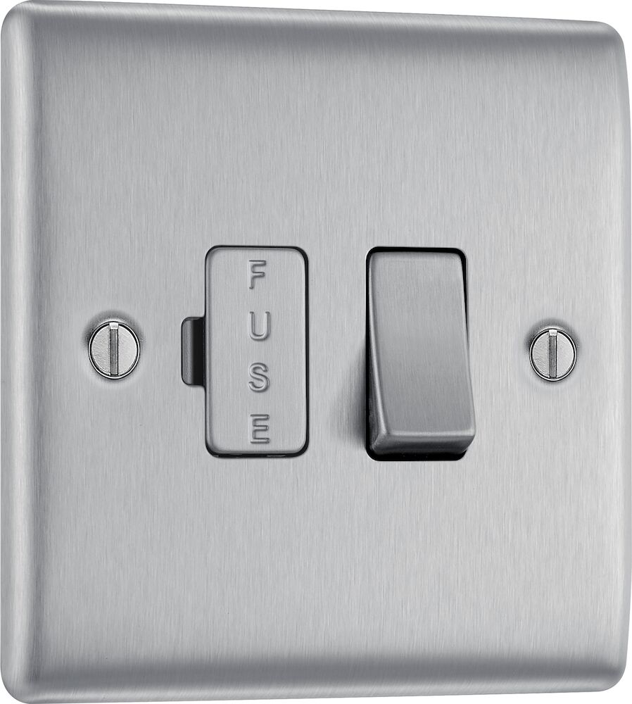BG 13A Switched Fused Spur Brushed Steel