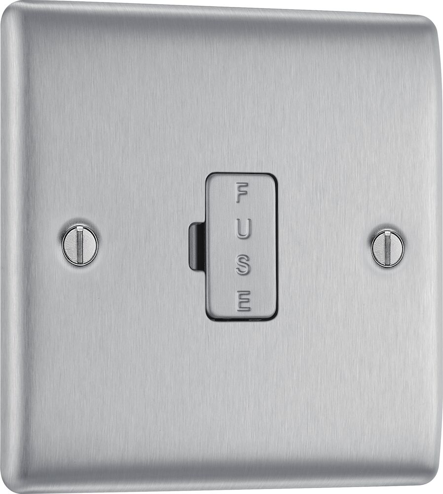 BG 13A Unswitched Fused Spur Brushed Steel