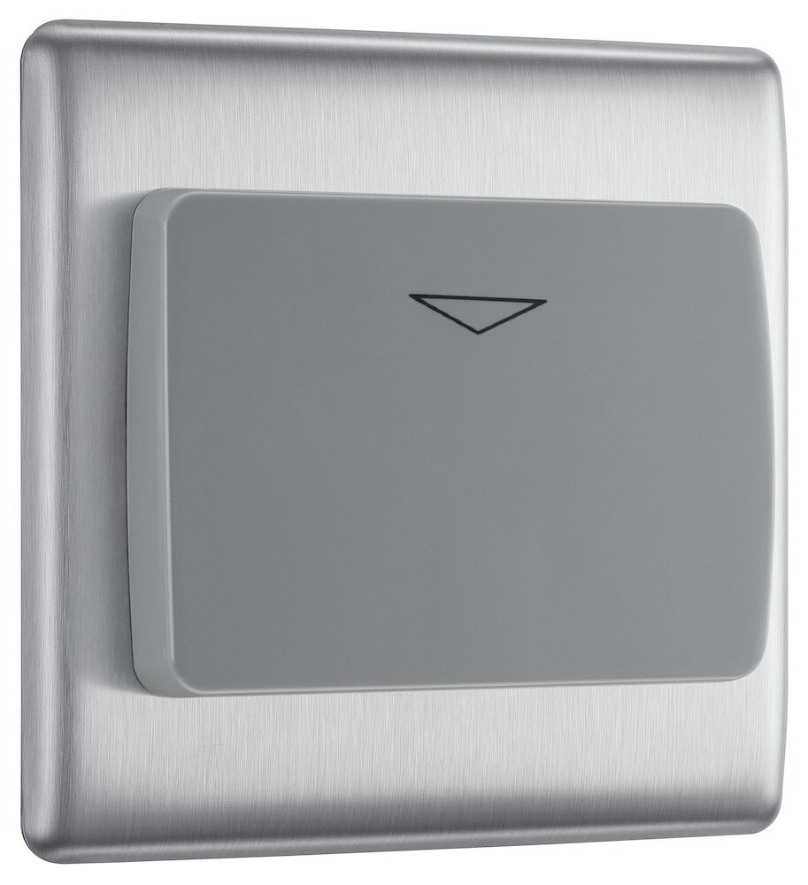 BG 16A Hotel Key Card Switch Brushed Steel