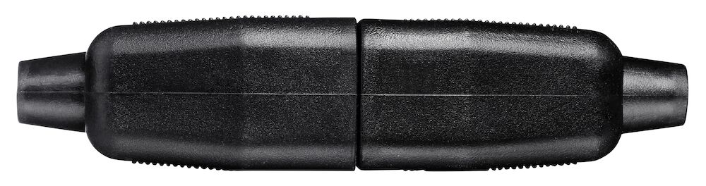 BG 10A 3 Pin Rubber Flex Connector Black