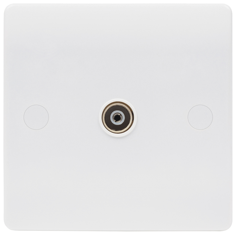 Niglon 1 Gang Co-Axial Socket White