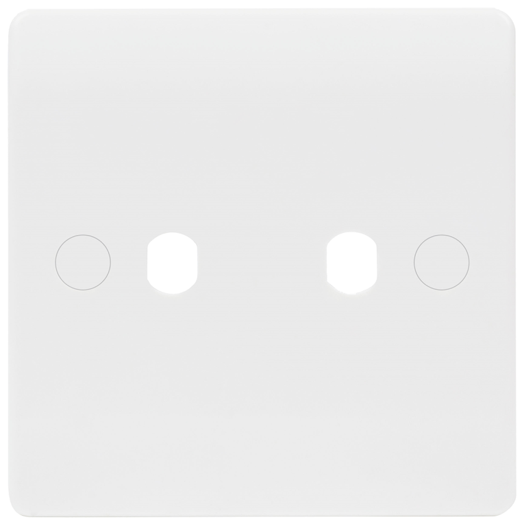 Niglon 2 Gang Dimmer Switch Plate With 2x Knobs White
