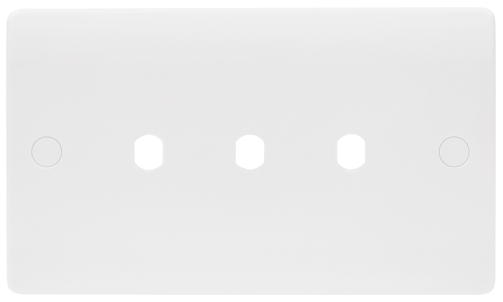 Niglon 2 Gang Dimmer Switch Plate With 3x Knobs White
