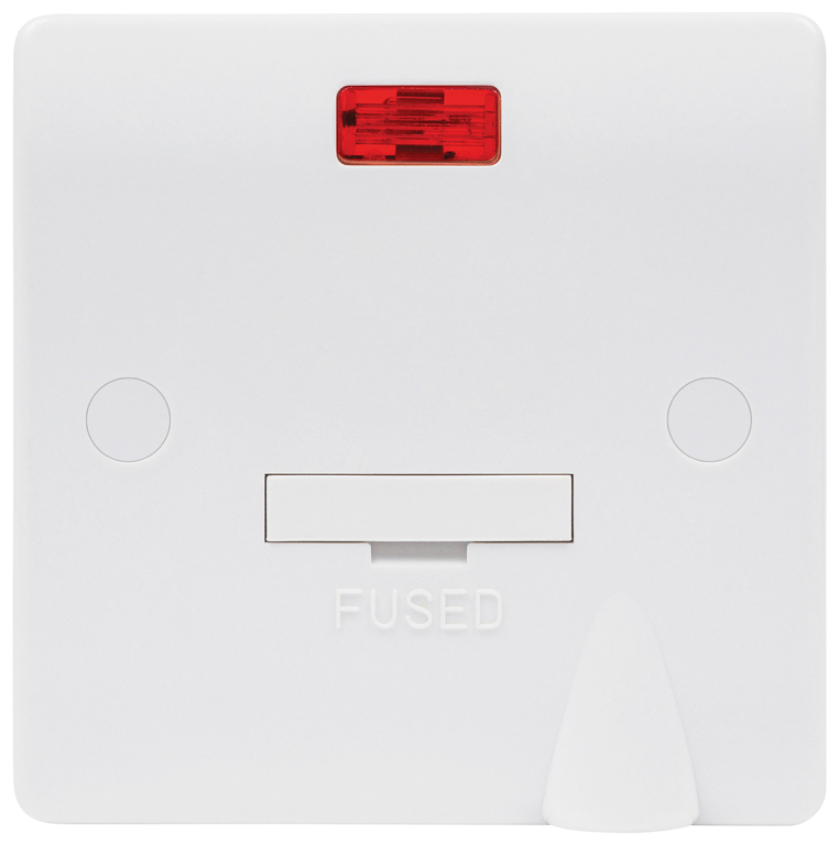 Niglon 13A Unswitched Fused Spur Unit With Flex Outlet & Neon White