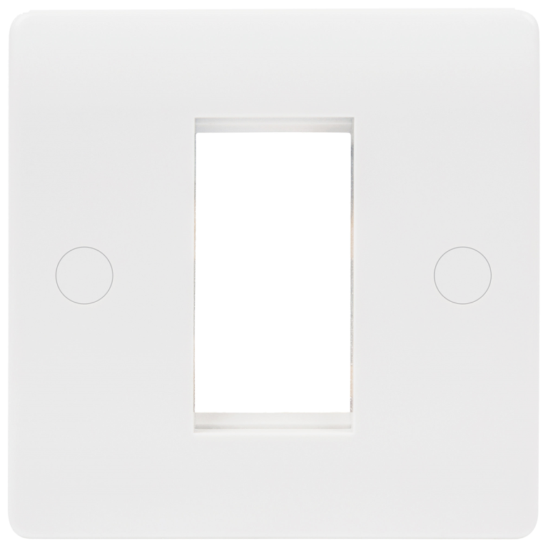 Niglon 1 Gang 1 Module Front Plate White
