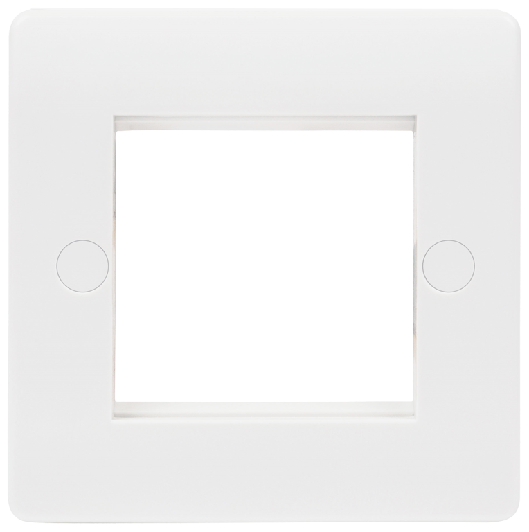 Niglon 1 Gang 2 Module Front Plate White