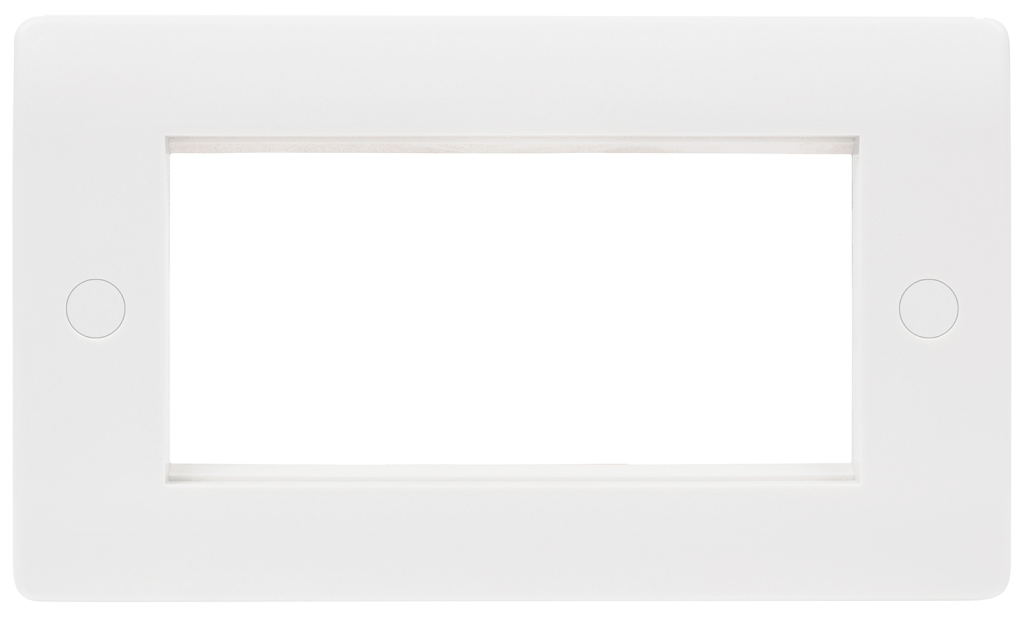 Niglon 2 Gang 4 Module Front Plate White