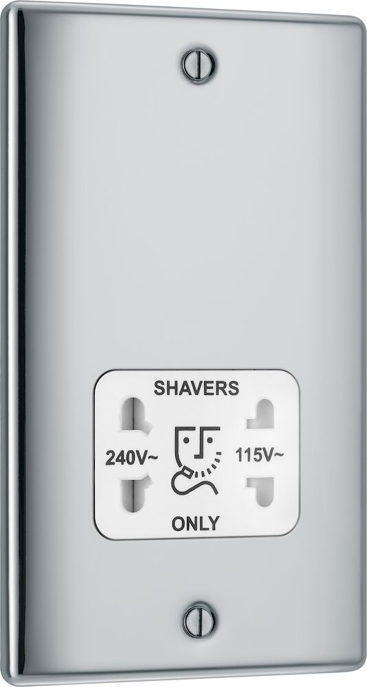BG 115/230V Dual Voltage Shaver Socket Polished Chrome