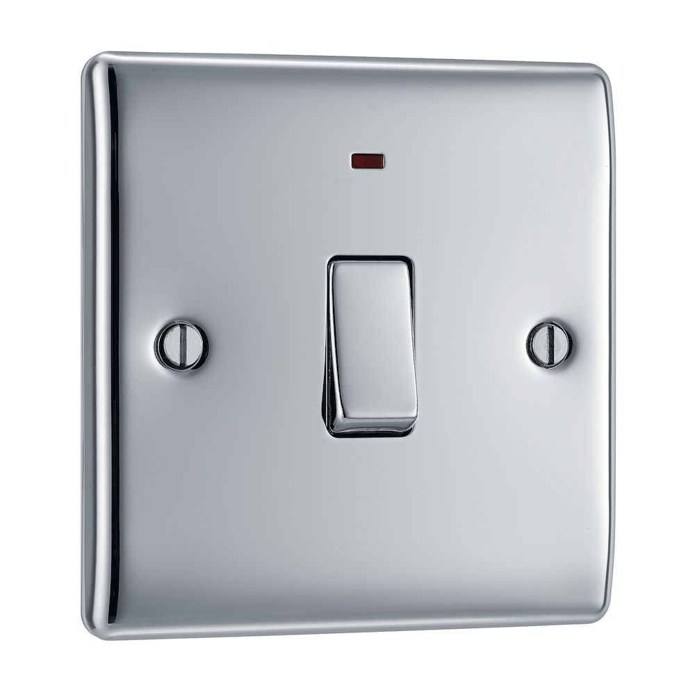 BG 20A DP Switch With Neon Polished Chrome