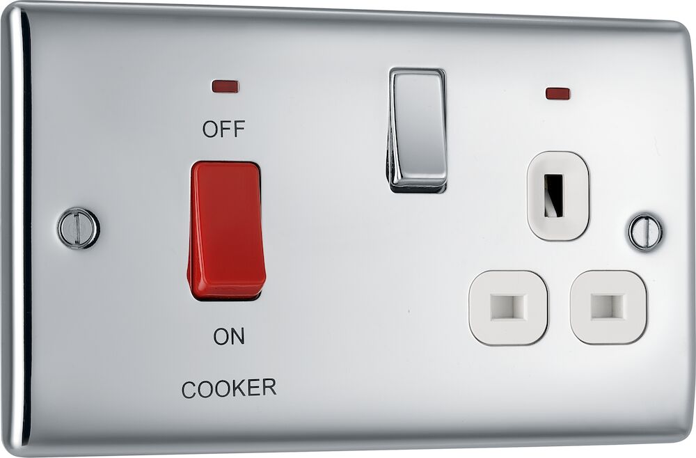 BG 45A DP Cooker Unit With Socket And Neon Polished Chrome