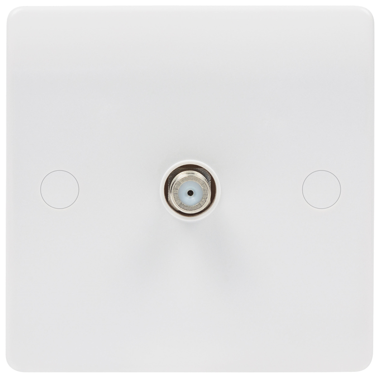 Niglon 1 Gang Satellite Socket White