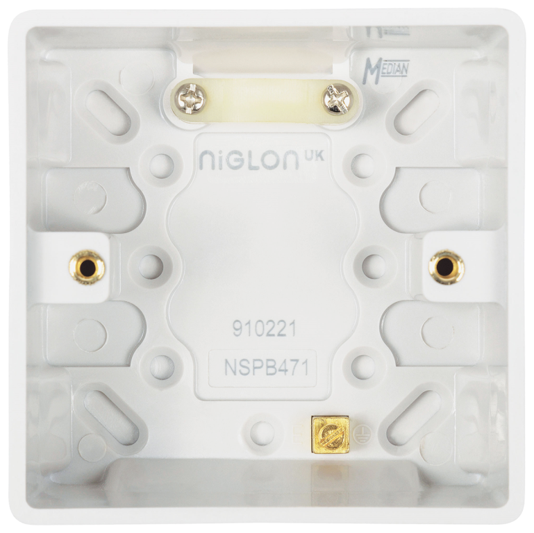 Niglon 1 Gang 47mm Deep Pattress Box
